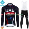 Set Langarmtrikot + Trägerhose Lange Winter Thermal Fleece Uae Emirates 2024 N001